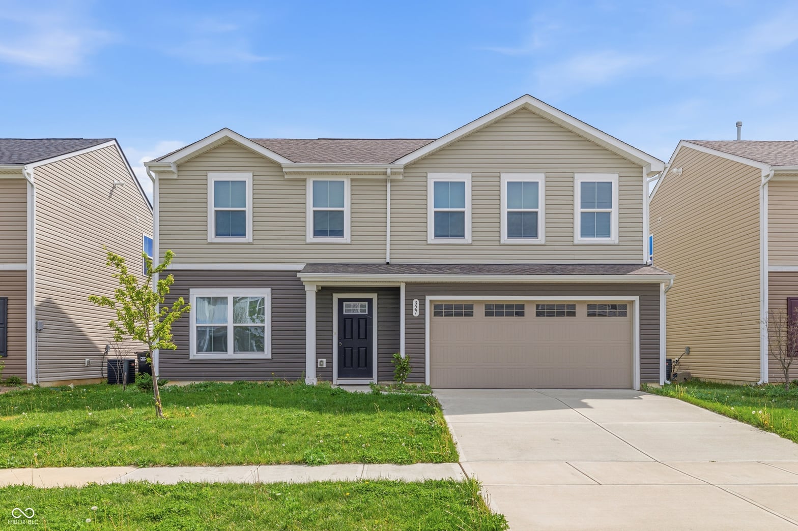 Front exterior at 327 Campus Lane, Greenwood, IN