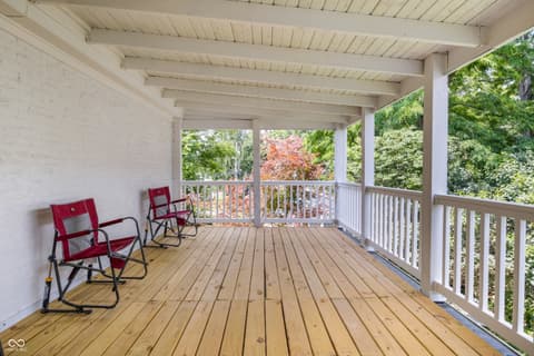 Outdoor living area at 122 W Main Street, Centerville, IN