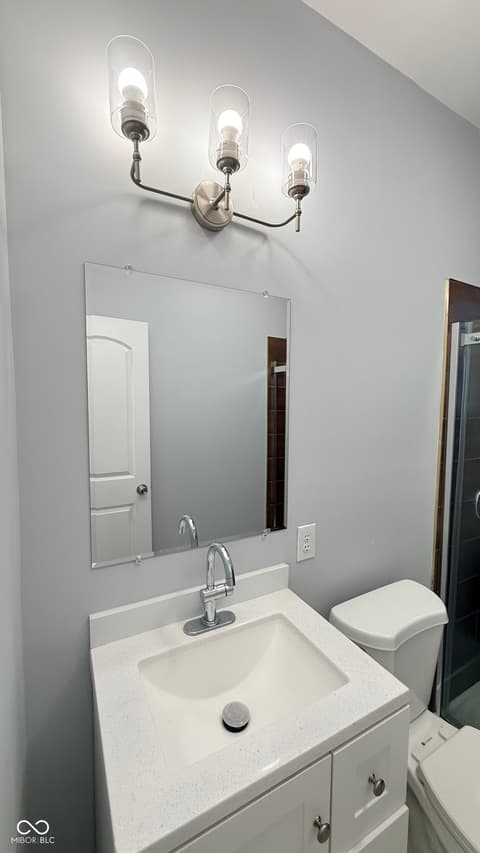 Bathroom at 189 Pinedale Drive, Whiteland, IN