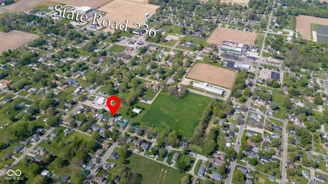 Aerial view at 902 Progress Street, Middletown, IN