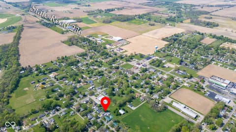 Aerial view at 902 Progress Street, Middletown, IN