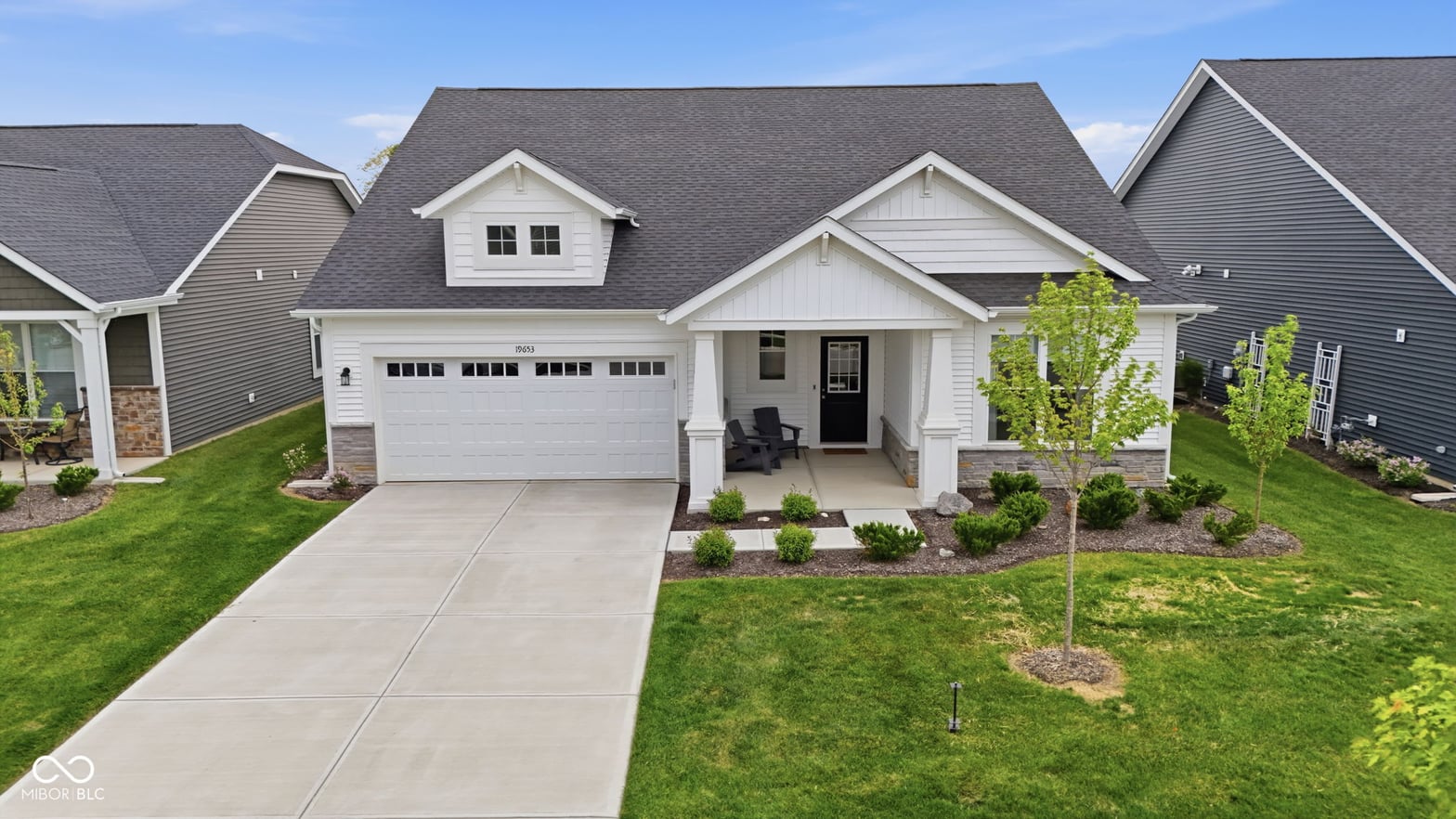 Front exterior at 19653 Highclere Lane, Sheridan, IN