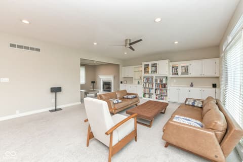 Family room at 12496 Pembrooke Circle, Carmel, IN
