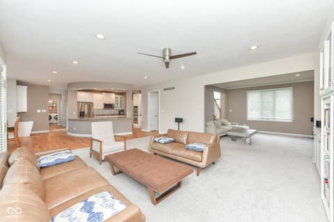 Family room at 12496 Pembrooke Circle, Carmel, IN