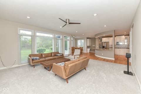 Family room at 12496 Pembrooke Circle, Carmel, IN