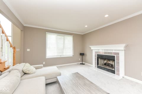Living room at 12496 Pembrooke Circle, Carmel, IN