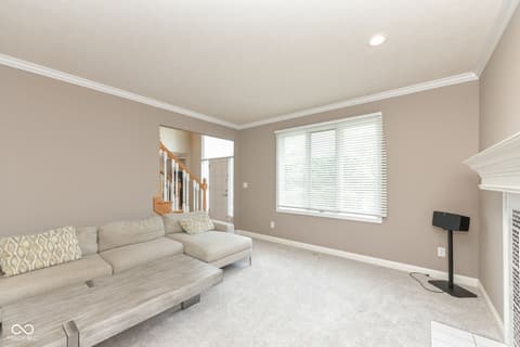 Living room at 12496 Pembrooke Circle, Carmel, IN