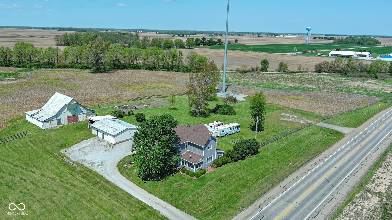 Aerial view at 2335 N Main Street, Rushville, IN