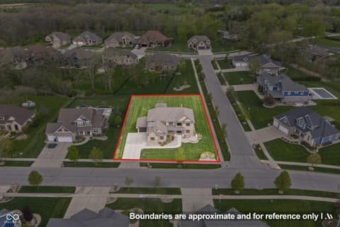 Aerial view at 13560 Limerick Drive, St John, IN