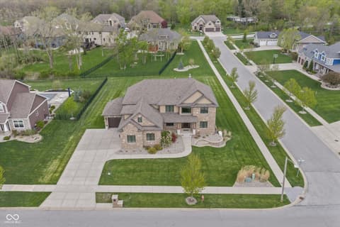 Aerial view at 13560 Limerick Drive, St John, IN