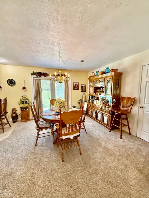 Dining room at 96 N Deer Cliff Drive, Crawfordsville, IN