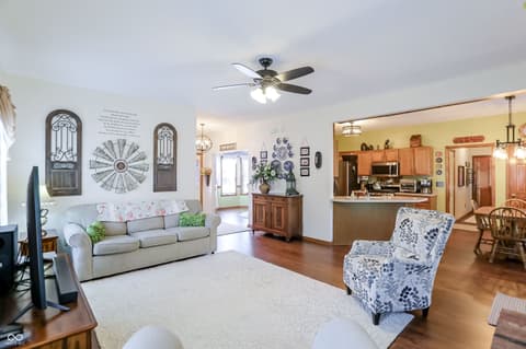 Living room at 8344 Hunters Meadow Court, Indianapolis, IN