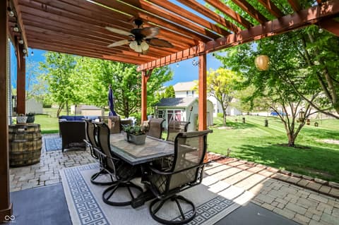 Outdoor living area at 8344 Hunters Meadow Court, Indianapolis, IN