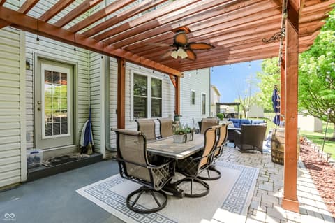 Outdoor living area at 8344 Hunters Meadow Court, Indianapolis, IN