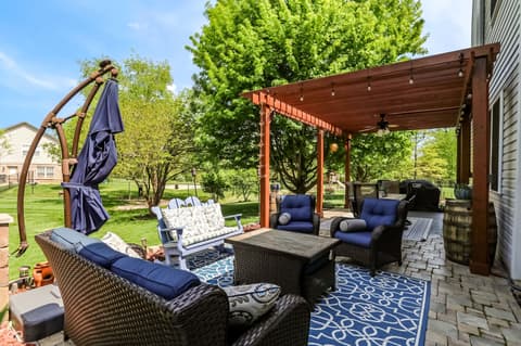 Outdoor living area at 8344 Hunters Meadow Court, Indianapolis, IN