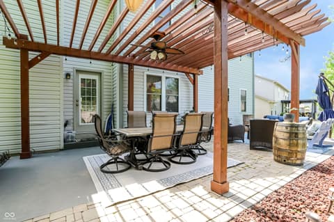 Outdoor living area at 8344 Hunters Meadow Court, Indianapolis, IN