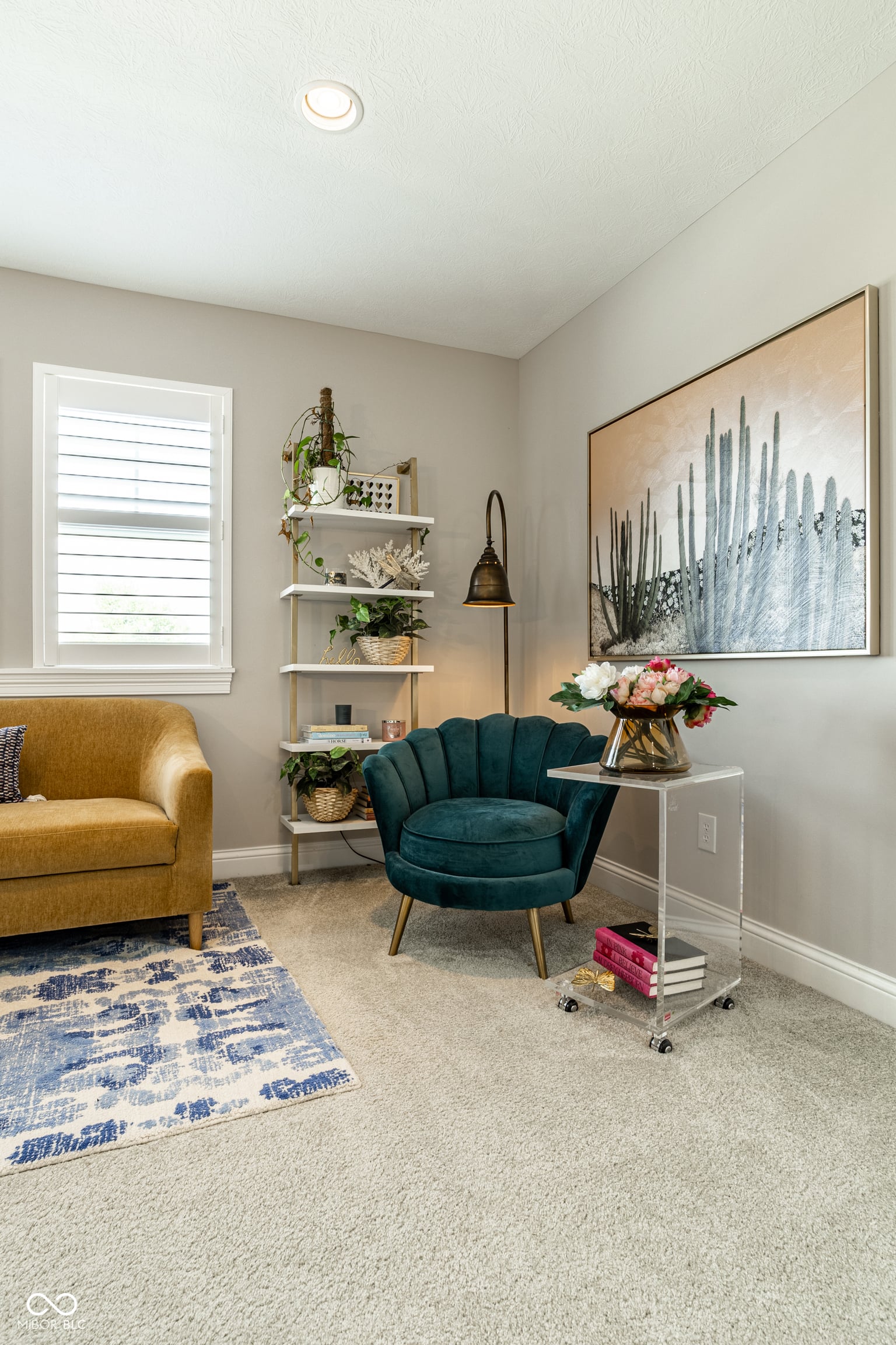 Stylish family room with modern furnishings and natural light.