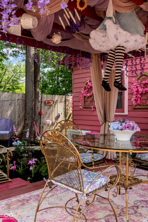 Outdoor living area at 814 E 48th Street, Indianapolis, IN