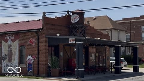 Front exterior at 23104 Sonoma Lane, Cicero, IN — Historic brick commercial building with vintage charm.