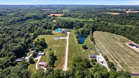 Aerial view at 5780 E County Road 1200 S, Cloverdale, IN