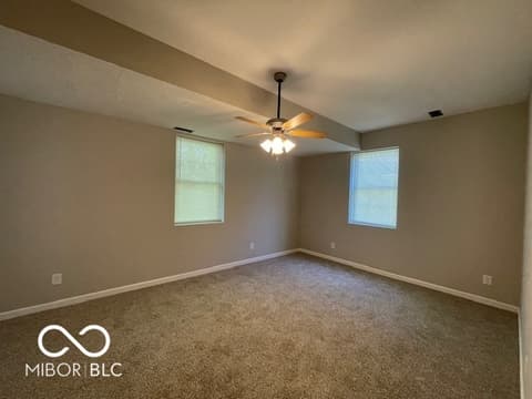 Family room at 912 S Larkspur Lane, Bloomington, IN