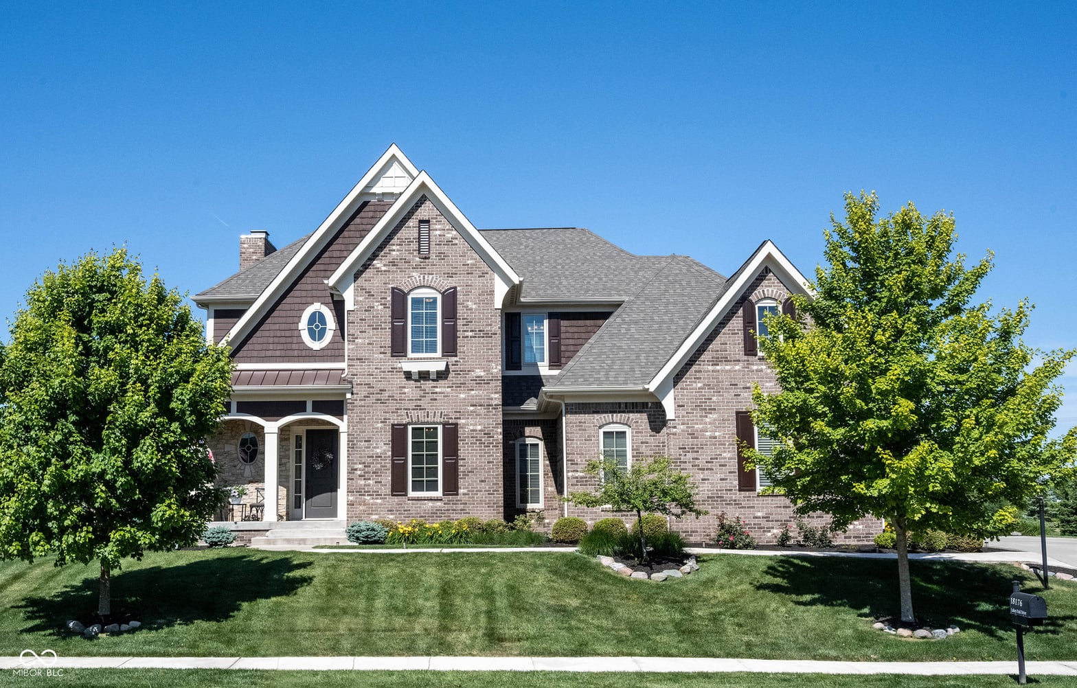 Front exterior at 18176 Lakes End Drive, Westfield, IN