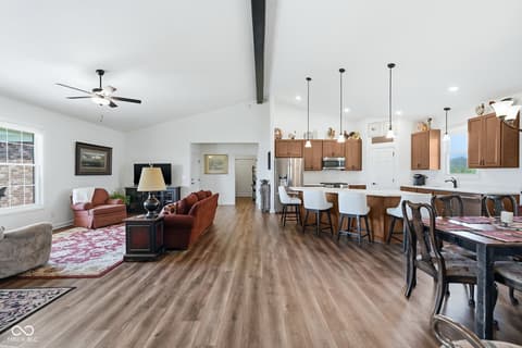 Living room at 1400 N Tk Way, Yorktown, IN
