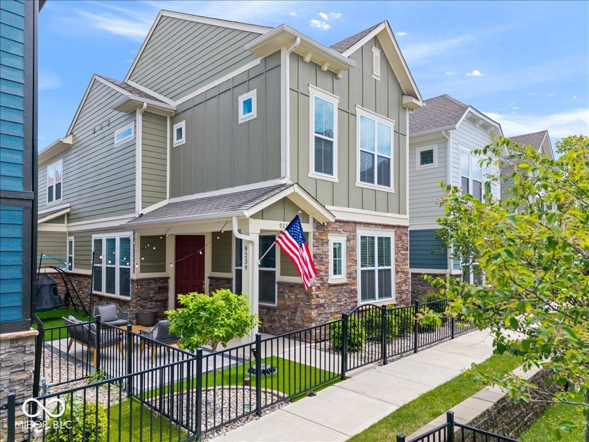 Front exterior at 9239 Hawley Drive, Indianapolis, IN