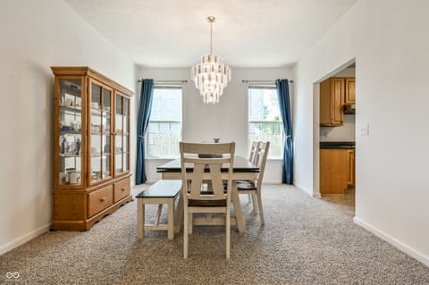 Dining room at 5206 Skipping Stone Drive, Indianapolis, IN