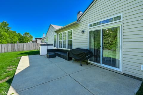 Outdoor living area at 5206 Skipping Stone Drive, Indianapolis, IN