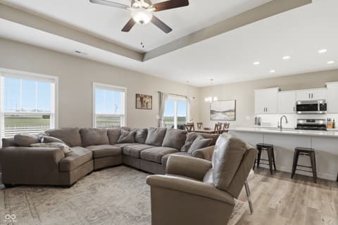 Living room at 317 E Quail Drive, Oxford, IN