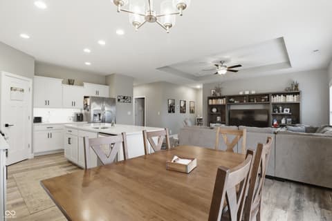 Dining room at 317 E Quail Drive, Oxford, IN