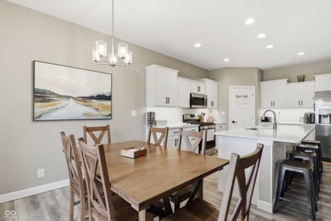 Dining room at 317 E Quail Drive, Oxford, IN