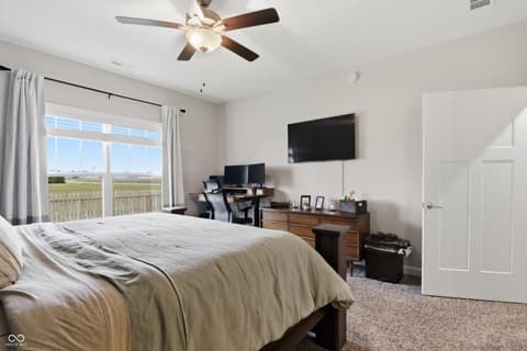Primary bedroom at 317 E Quail Drive, Oxford, IN