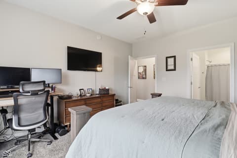 Primary bedroom at 317 E Quail Drive, Oxford, IN
