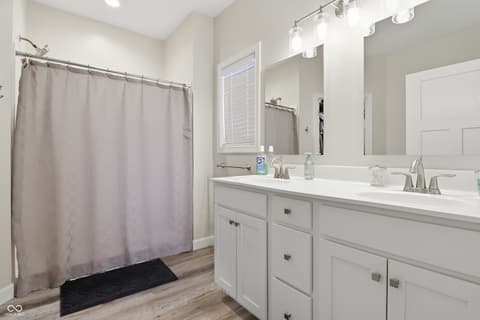 Primary bathroom at 317 E Quail Drive, Oxford, IN