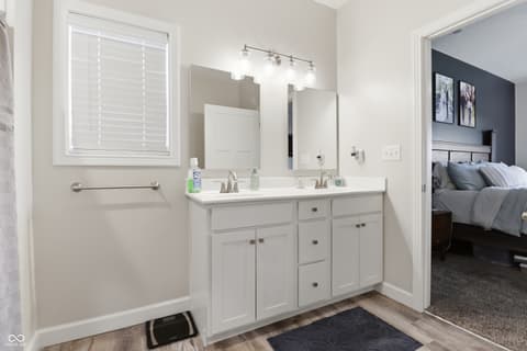 Primary bathroom at 317 E Quail Drive, Oxford, IN