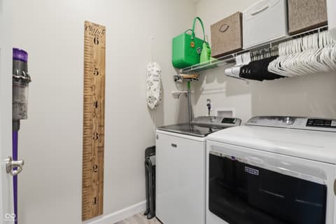 Laundry room at 317 E Quail Drive, Oxford, IN