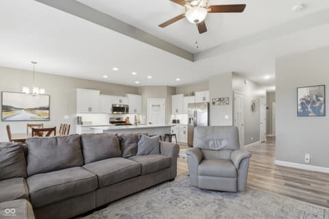 Living room at 317 E Quail Drive, Oxford, IN