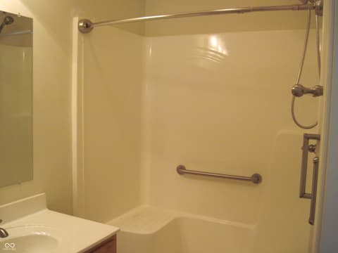 Primary bathroom at 1200 Eastfield Drive, Crawfordsville, IN