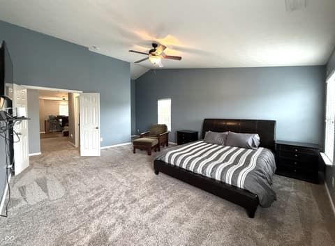 Primary bedroom at 1619 Beacon Pointe Boulevard, Brownsburg, IN