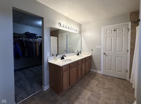 Primary bathroom at 1619 Beacon Pointe Boulevard, Brownsburg, IN