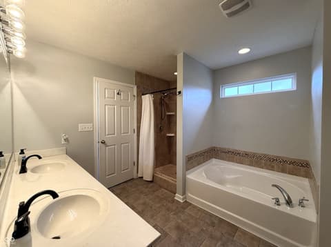 Primary bathroom at 1619 Beacon Pointe Boulevard, Brownsburg, IN