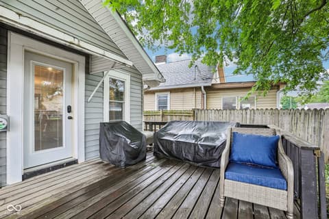 Outdoor living area at 2444 Madison Avenue, Indianapolis, IN