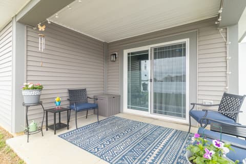 Outdoor living area at 1229 Fleming Drive, Greenfield, IN