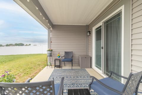 Outdoor living area at 1229 Fleming Drive, Greenfield, IN