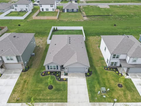 Aerial view at 1229 Fleming Drive, Greenfield, IN