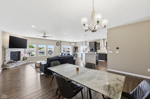 Living room at 7238 Silverwood Court, Indianapolis, IN