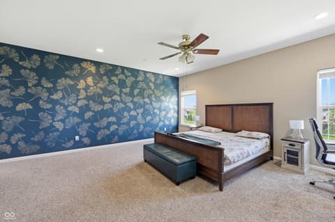 Primary bedroom at 7238 Silverwood Court, Indianapolis, IN