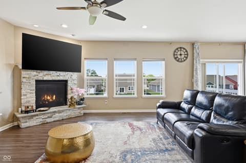 Living room at 7238 Silverwood Court, Indianapolis, IN